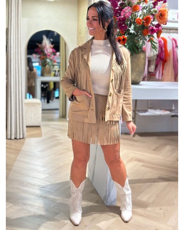 Rok met Franje Camelkleur