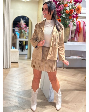 Rok met Franje Camelkleur