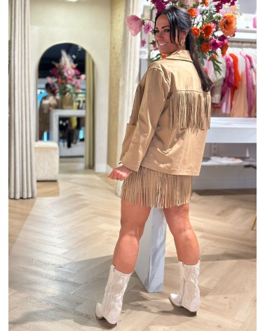 Rok met Franje Camelkleur