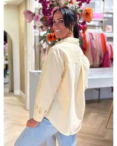 Blouse Stripe Butterscotch Geel
