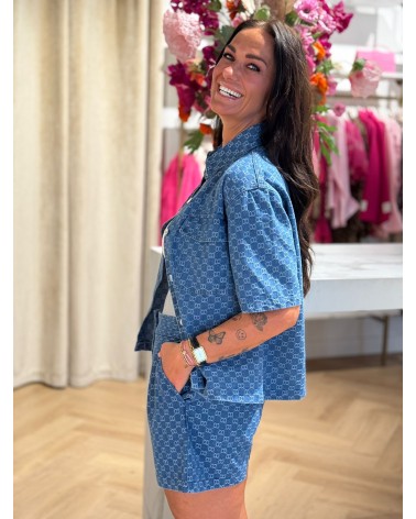 Blouse Didi Korte Mouw Blauw