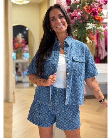 Blouse Didi Korte Mouw Blauw