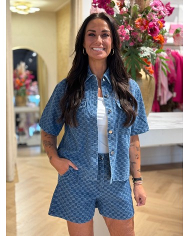 Blouse Didi Korte Mouw Blauw