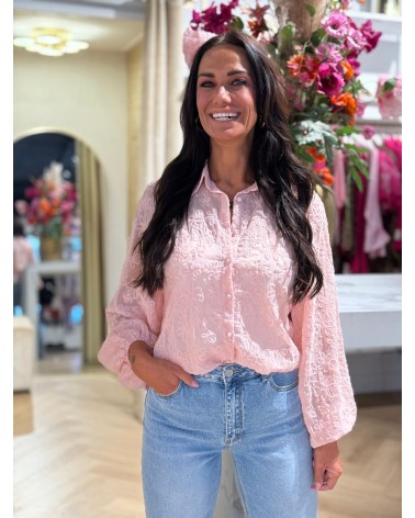 Blouse Bloem Roze zomerblouse