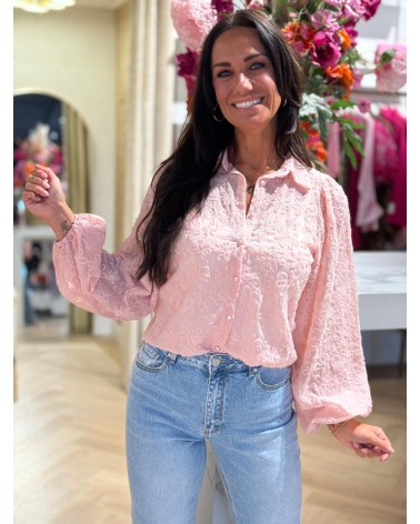 Blouse Bloem Roze zomerblouse