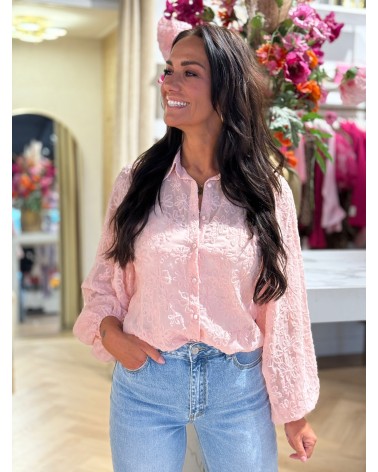 Blouse Bloem Roze zomerblouse