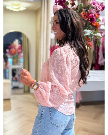 Blouse Bloem Roze zomerblouse