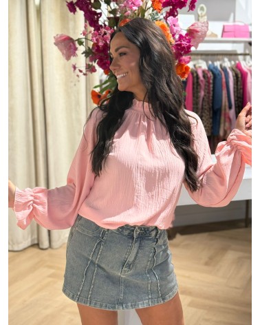 basic blouse tredy peachkleur damesmode