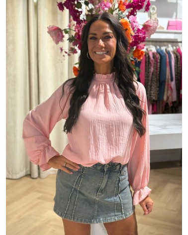 basic blouse tredy peachkleur damesmode