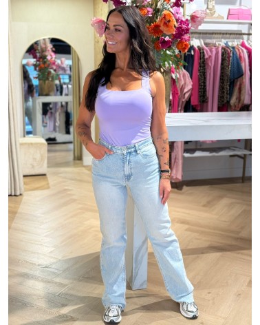 QH Jeans straight les gerafelde onderkant
