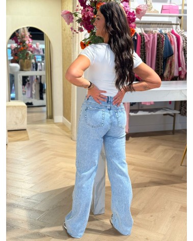 QH Jeans straight les gerafelde onderkant