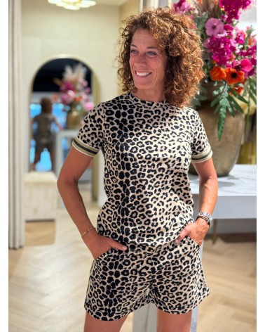 Short Jill Travelstof Leopard