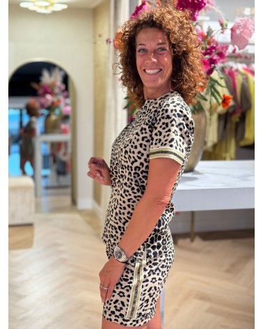Short Jill Travelstof Leopard
