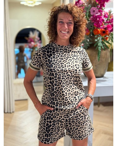 Short Jill Travelstof Leopard