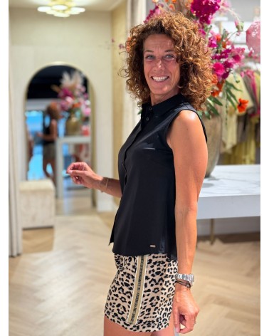 Short Jill Travelstof Leopard