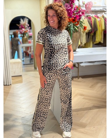 Broek Jill Travelstof Leopard