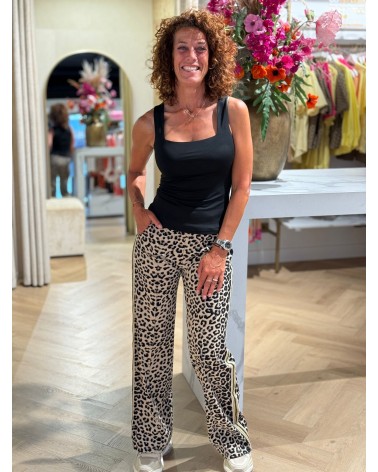 Broek Jill Travelstof Leopard
