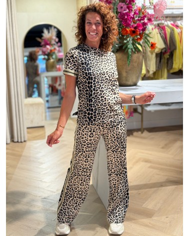 Broek Jill Travelstof Leopard
