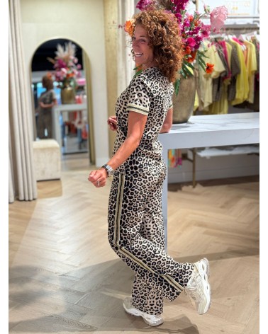 Broek Jill Travelstof Leopard