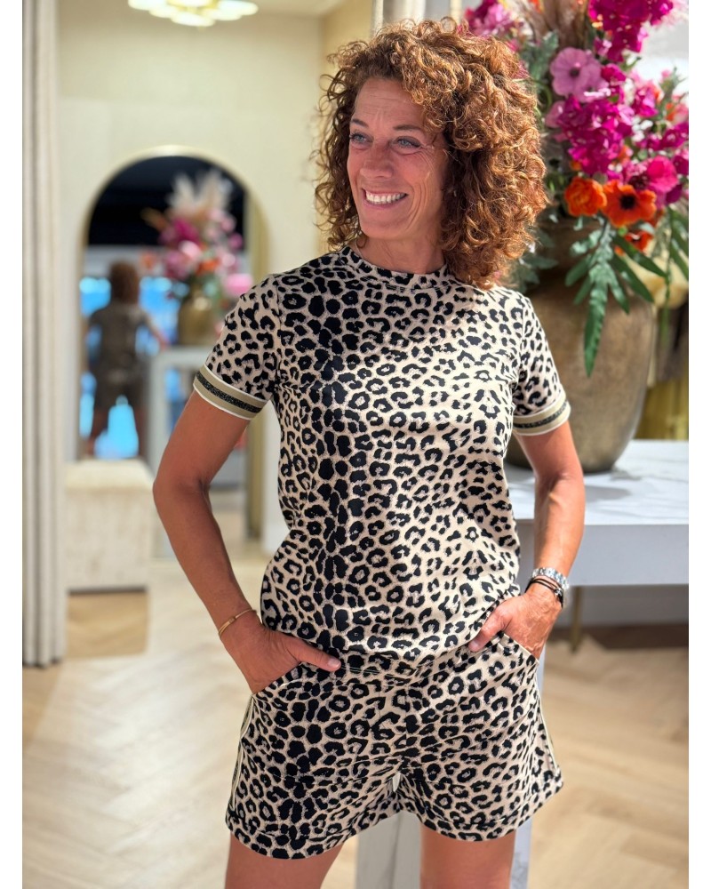 Top Jill Travelstof Leopard