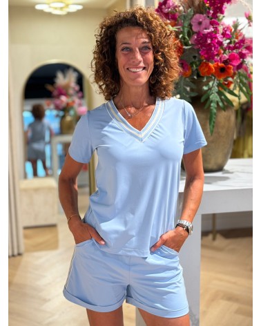 Short Jill Travelstof Baby Blauw
