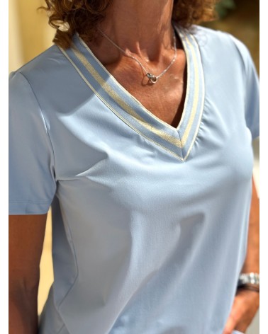 Top Jill Travelstof Baby Blauw