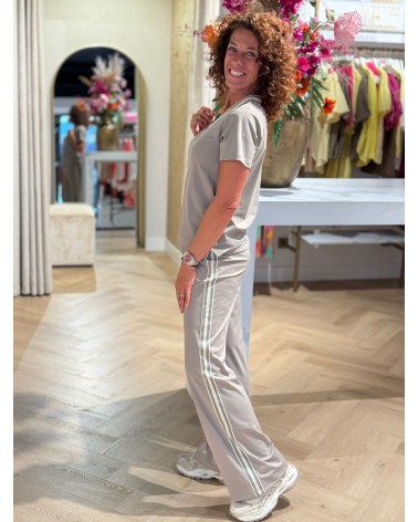 Broek Jill Travelstof Taupe