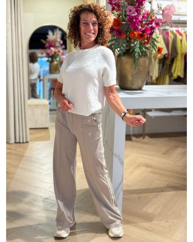 Broek Jill Travelstof Taupe