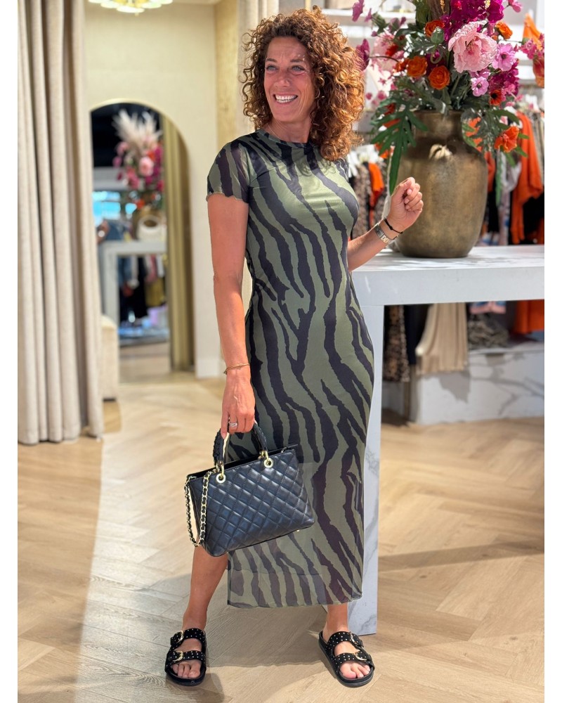 Jurk Etta Zebra Groen