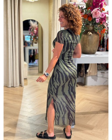 Jurk Etta Zebra Groen