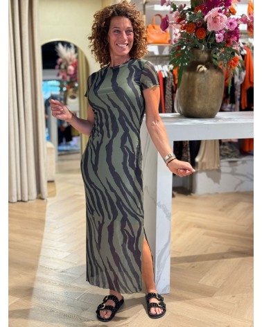 Jurk Etta Zebra Groen