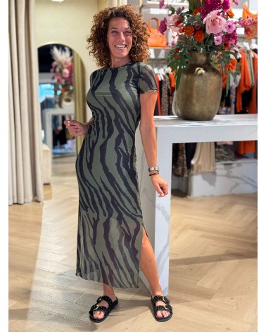 Jurk Etta Zebra Groen