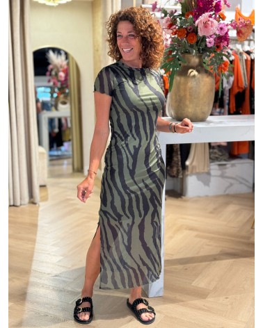 Jurk Etta Zebra Groen