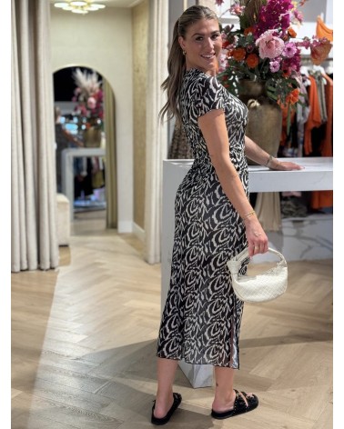 Jurk Etta Black Ripple Print