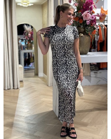 Jurk Etta Black Ripple Print