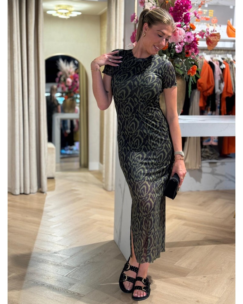 Jurk Etta Ripple Print Groen