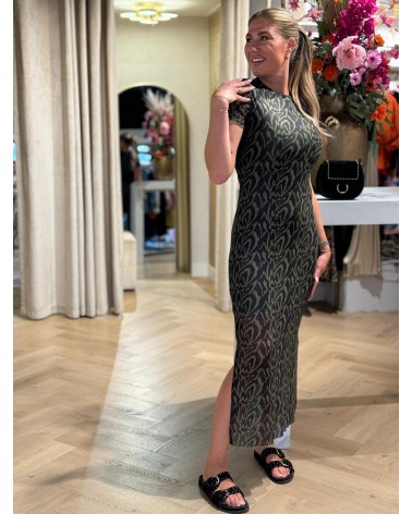 Jurk Etta Ripple Print Groen