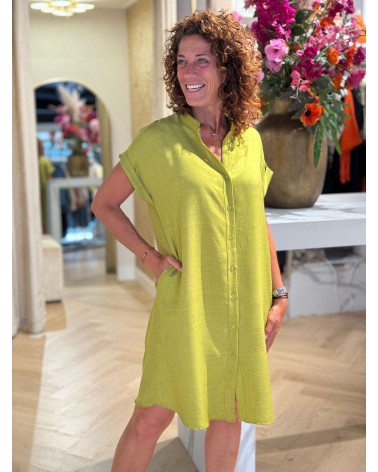 Jurk Becky Olijf Groen