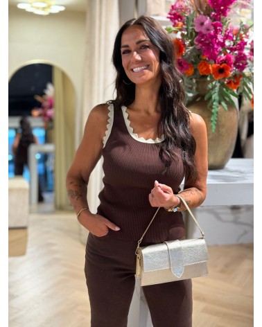 Top Romy Bruin Beige