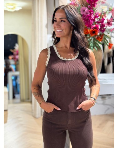 Top Romy Bruin Beige