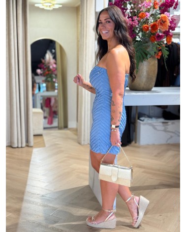 Jurk Strapless Vera Blauw