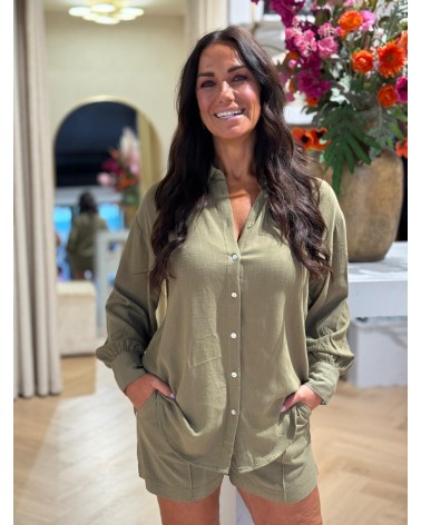 Blouse Amy Army Groen