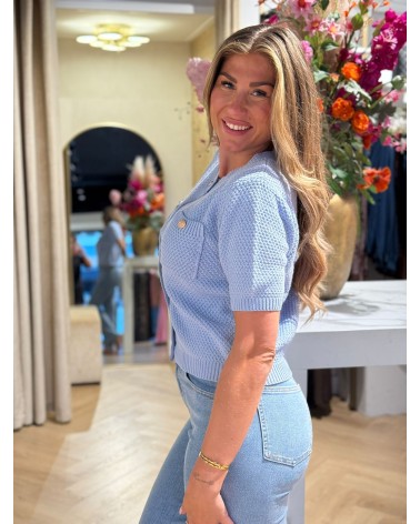 Vest Olivia Blauw