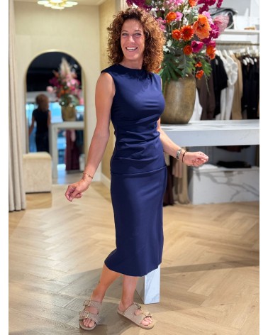Jurk Lenette Navy Blauw