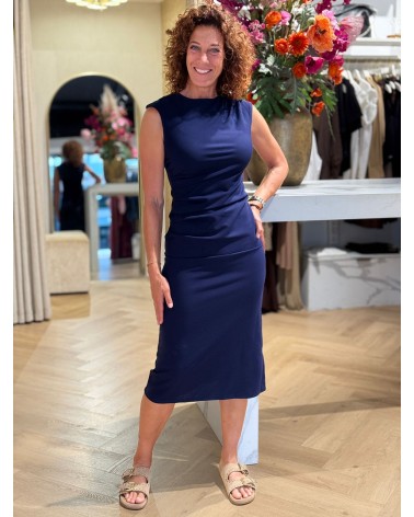 Jurk Lenette Navy Blauw
