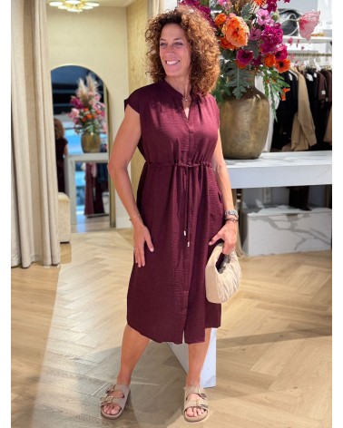 Jurk Floor Burgundy Rood.