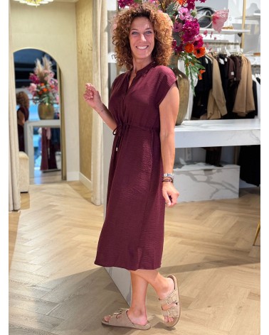 Jurk Floor Kastanje Rood