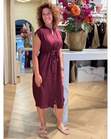 Jurk Floor Burgundy Rood.