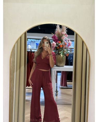 Broek Charlie Wijnrood