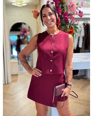Gilet Livia Bordeaux